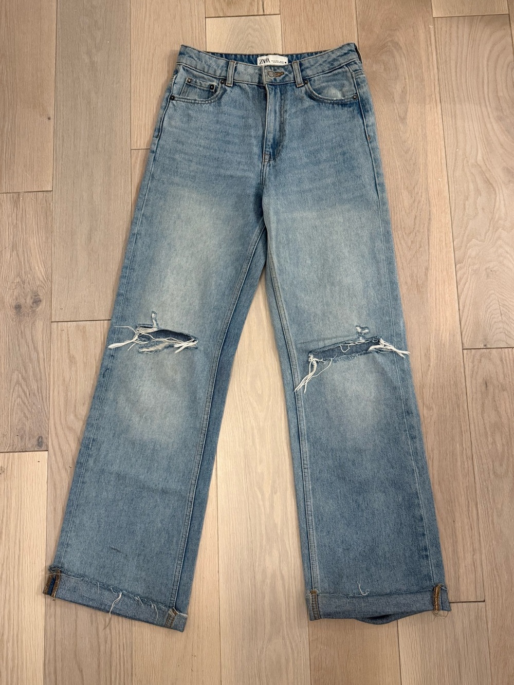 ZARA Straight High-Rise Denim Jeans size 2